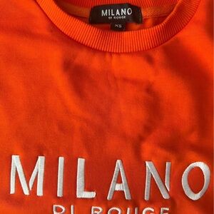 Milano Di Rouge Vibrant Orange Crewneck Sweater